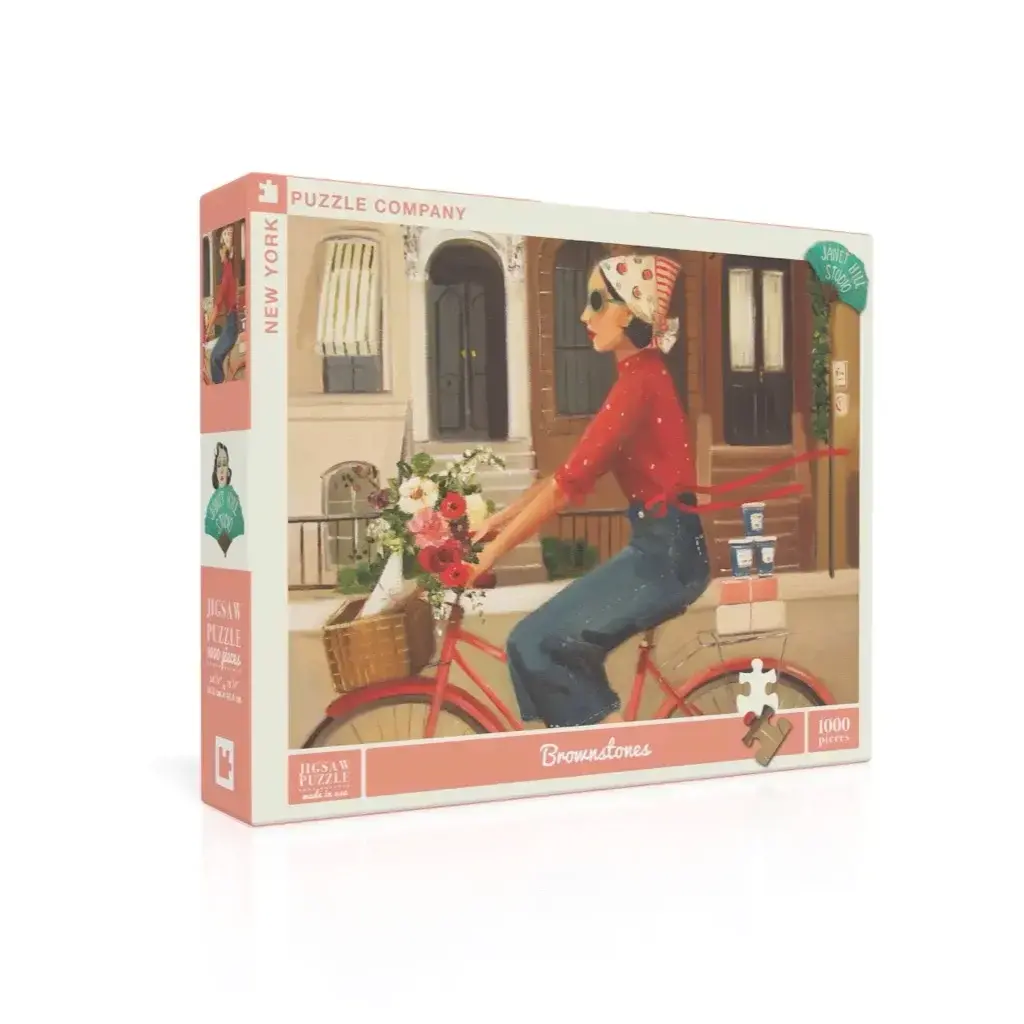 NEW YORK PUZZLE CO BROWNSTONES 1000 PC PUZZLE*