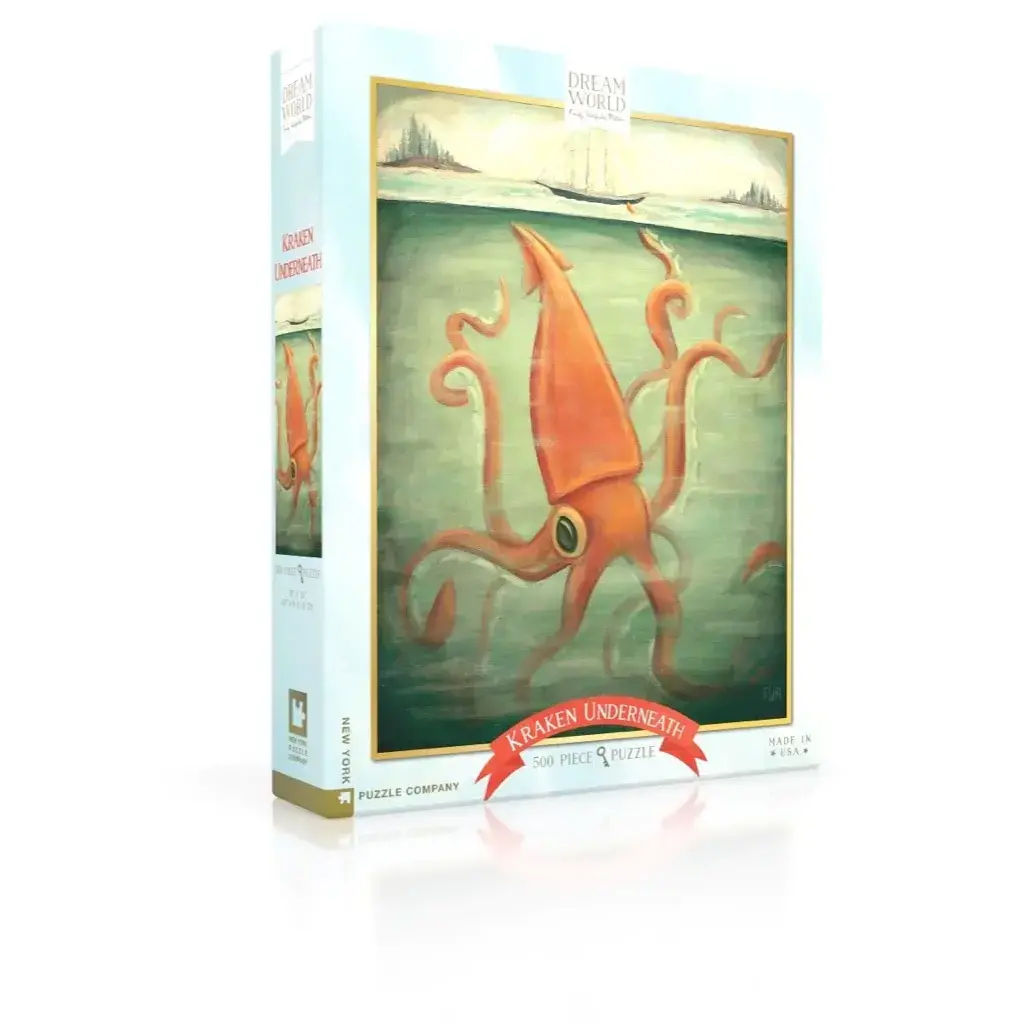 NEW YORK PUZZLE CO KRAKEN UNDERNEATH 500 PC PUZZLE*