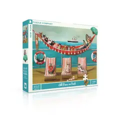 NEW YORK PUZZLE CO ALL PAWS ON DECK 500 PC PUZZLE*