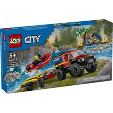 LEGO 4X4 FIRE TRUCK WITH RESCUE BOAT