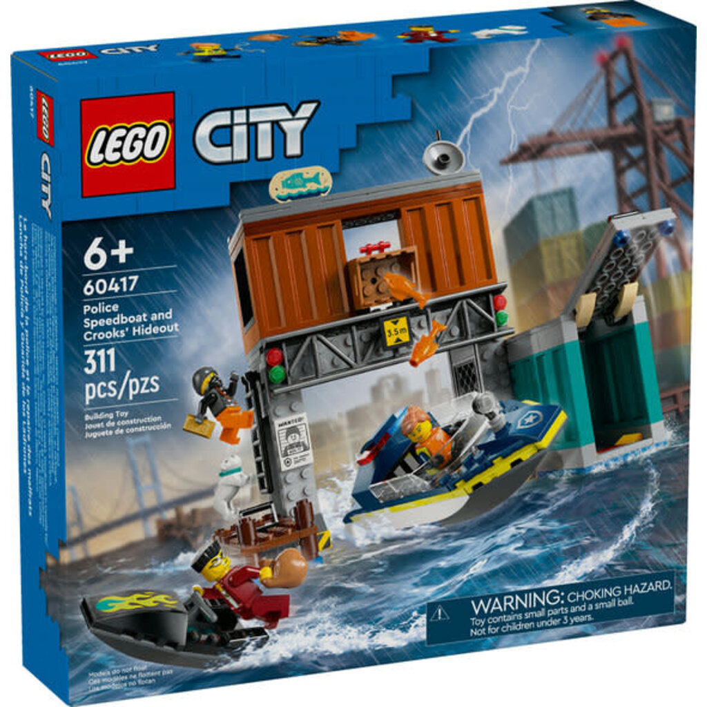 LEGO POLICE SPEEDBOAT AND CROOKS' HIDEOUT*