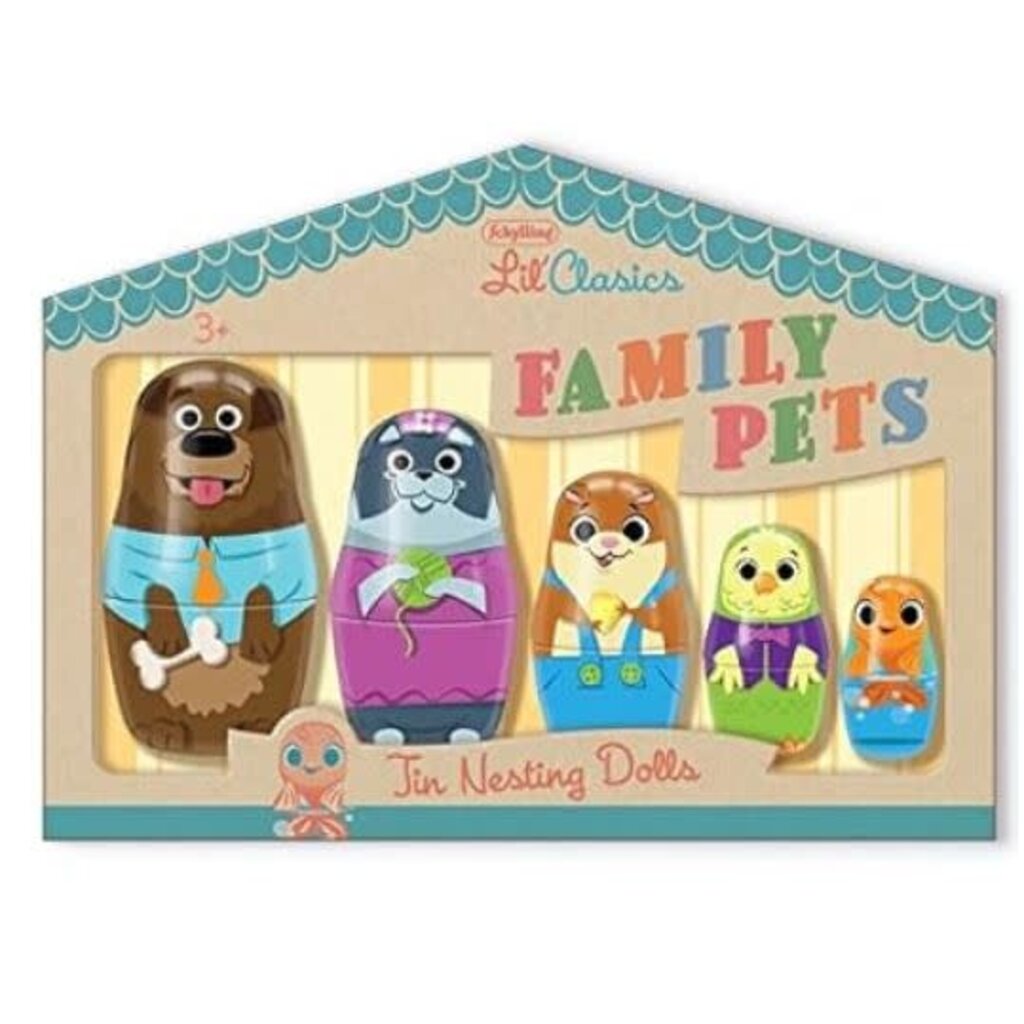 SCHYLLING ASSOCIATES FAMILY PETS TIN NESTING DOLLS