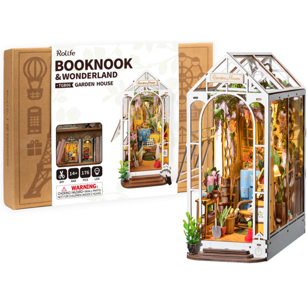 ROBOTIME GARDEN HOUSE DIY BOOK NOOK
