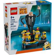 LEGO BRICK-BUILT GRU AND MINIONS