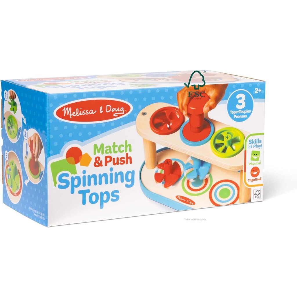 MELISSA AND DOUG MATCH & PUSH SPINNING TOPS