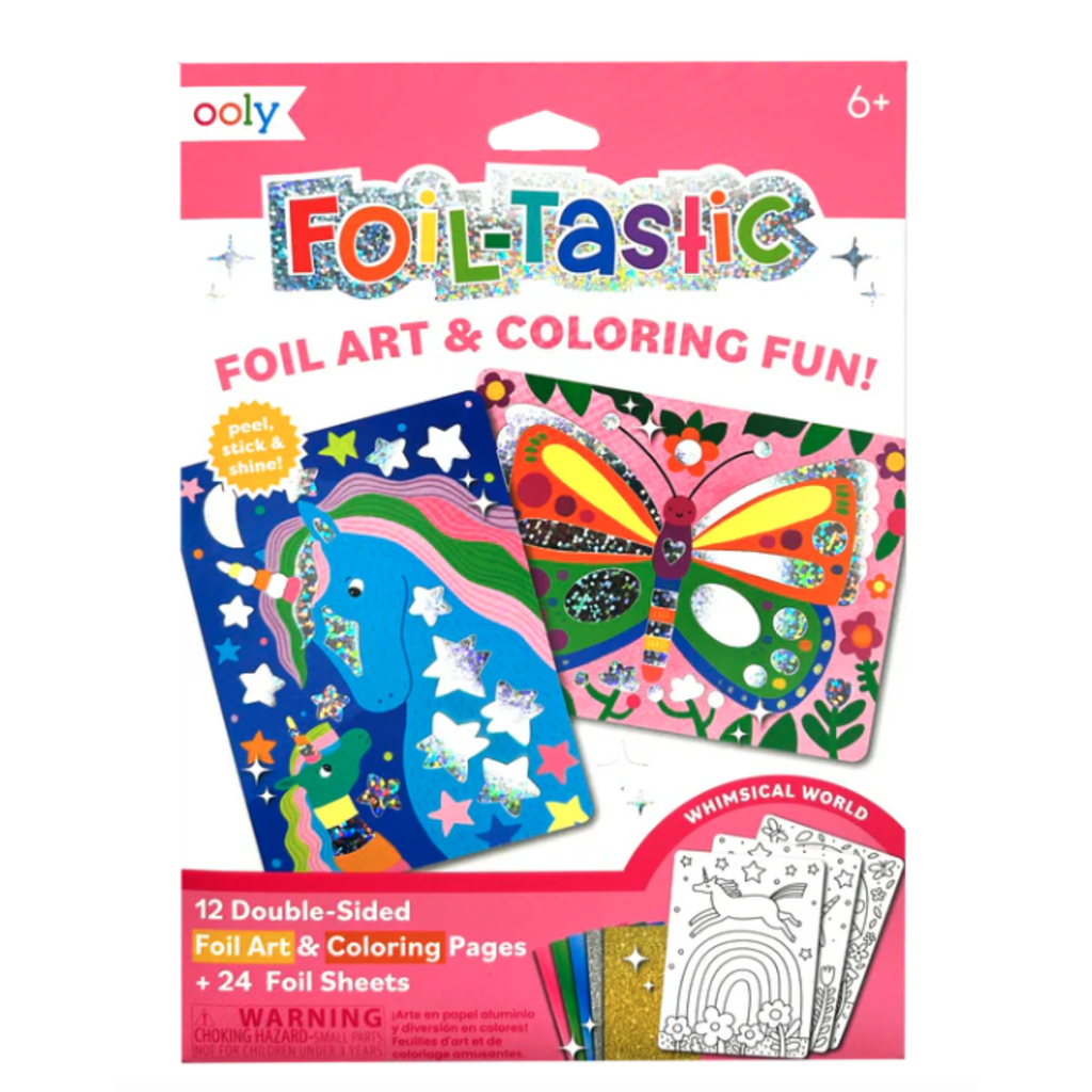 OOLY FOIL-TASTIC FOIL ART & COLORING WHIMSICAL WORLD