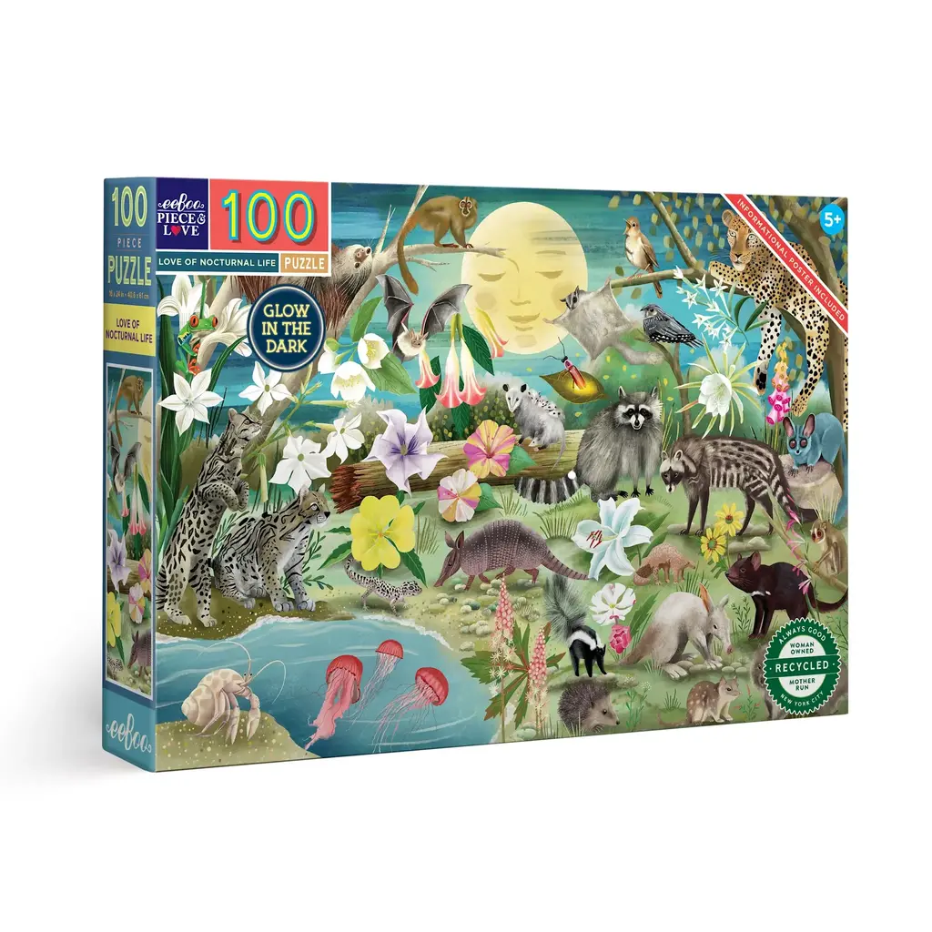 EEBOO LOVE OF NOCTURNAL LIFE 100 PC PUZZLE