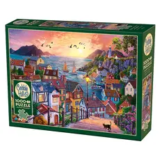 COBBLE HILL COASTAL TOWN AT SUNSET 1000 PC PUZZLE