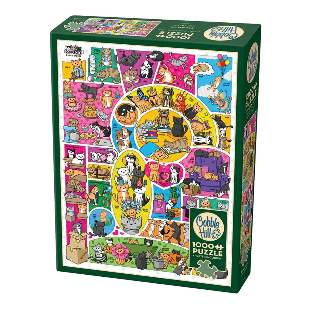 COBBLE HILL DOODLECATS 1000 PC PUZZLE
