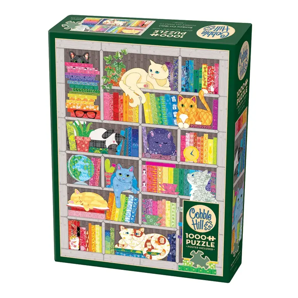 COBBLE HILL RAINBOW CAT QUILT 1000 PC PUZZLE