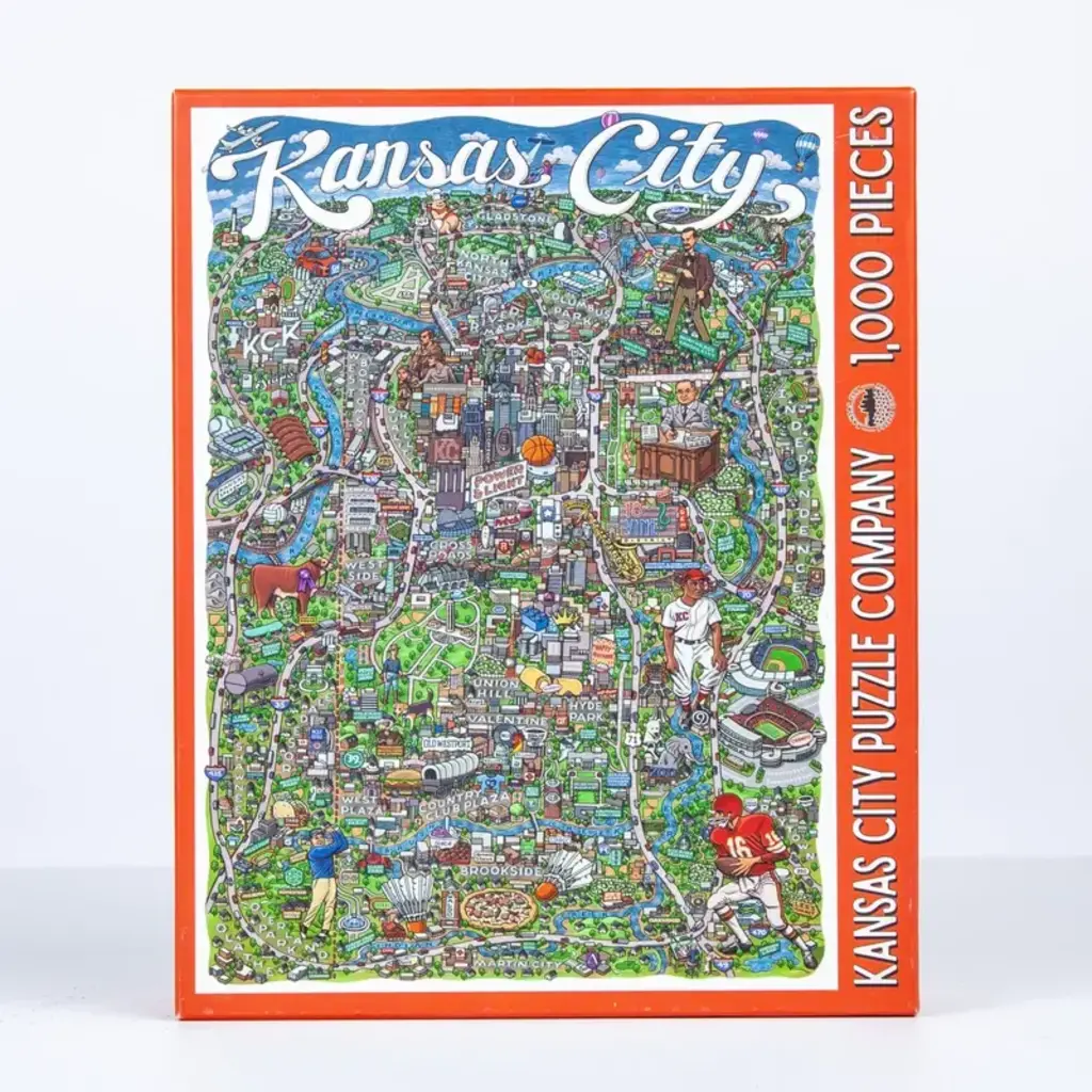 KANSAS CITY PUZZLE COMPANY KANSAS CITY MAP 1000 PC PUZZLE