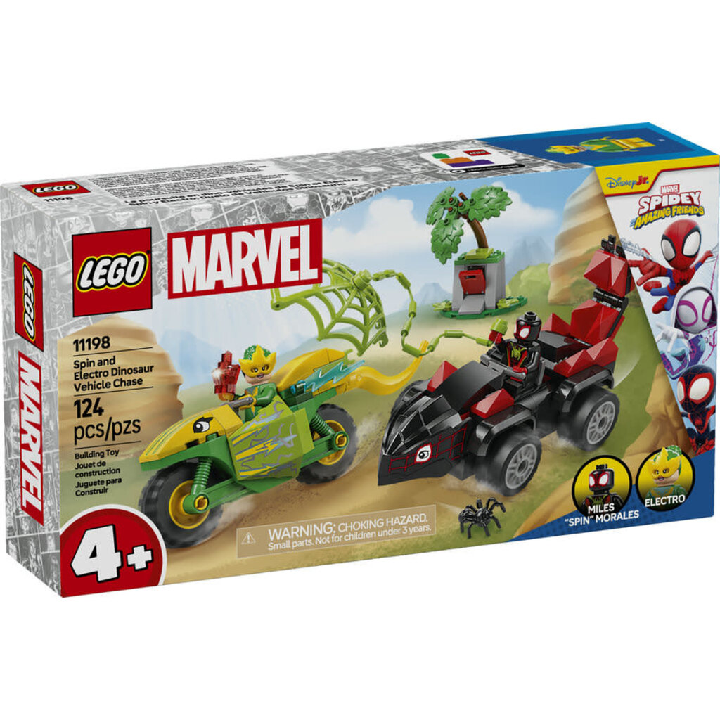 LEGO SPIN AND ELECTRO DINOSAUR VEHICLE CHASE
