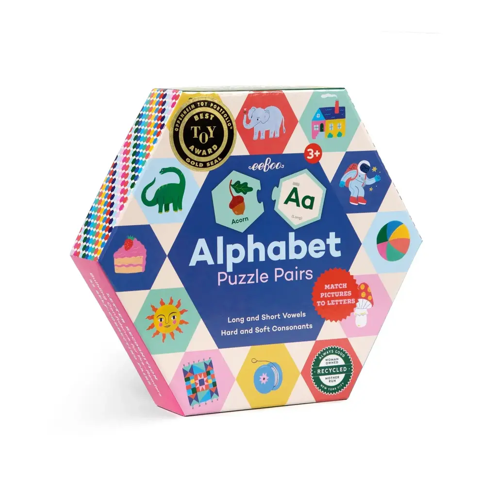 EEBOO ALPHABET HEXAGON PUZZLE PAIRS