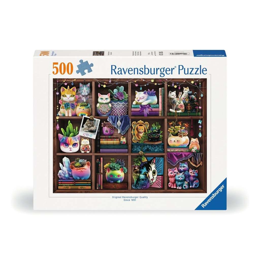 RAVENSBURGER USA CUBBY CATS AND SUCCULENTS 500 PC PUZZLE