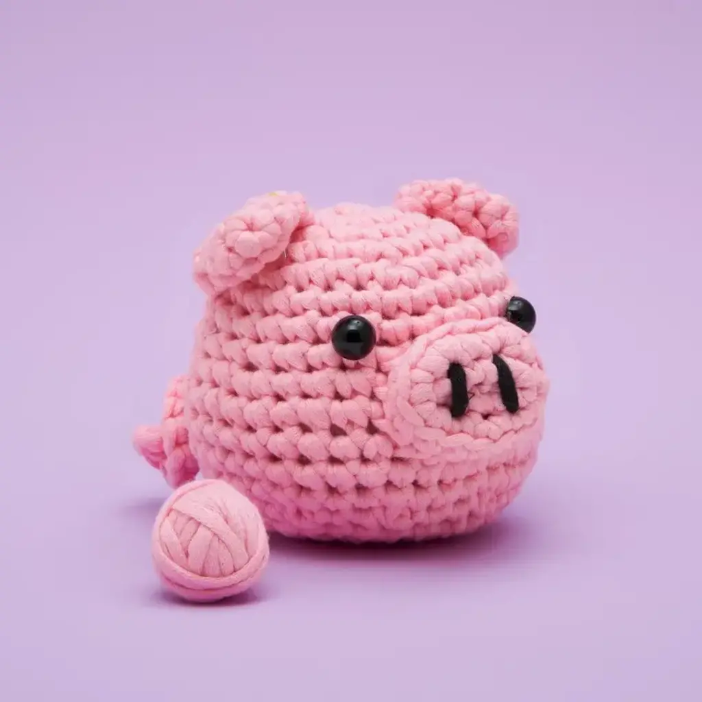 WOOBLES BACON PIG BEGINNER CROCHET KIT**