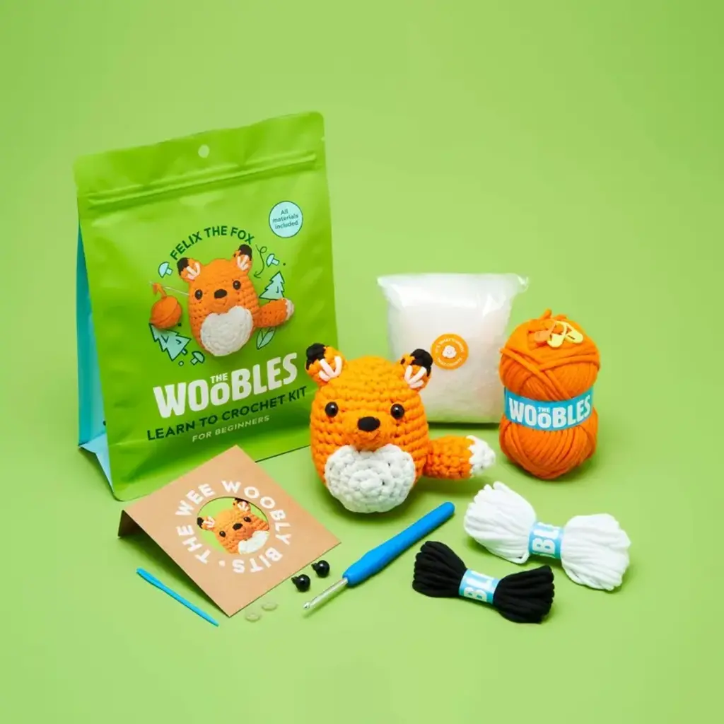 WOOBLES FELIX FOX BEGINNER CROCHET KIT*