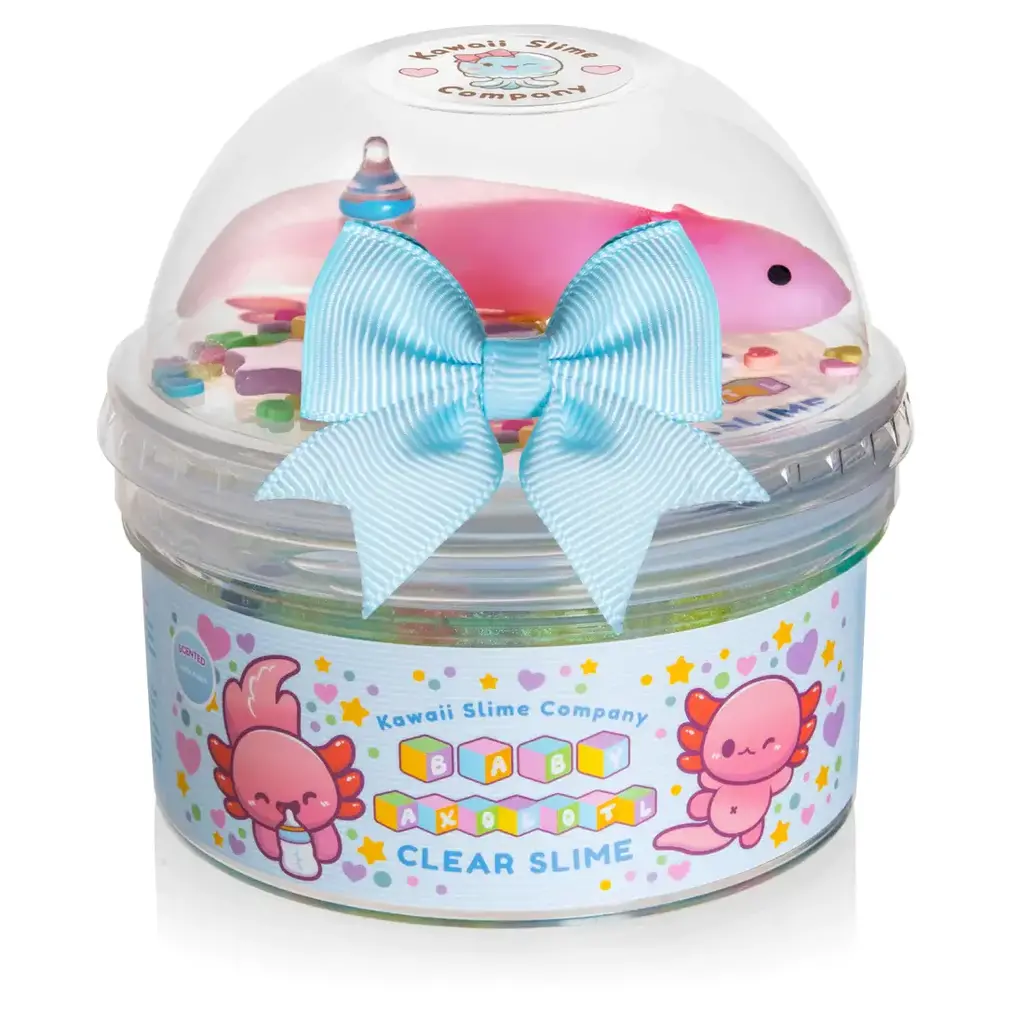 KAWAII SLIME COMPANY BABY AXOLOTL CLEAR SLIME