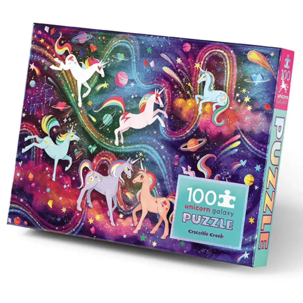 CROCODILE CREEK UNICORN GALAXY HOLOGRAPHIC 100 PC PUZZLE