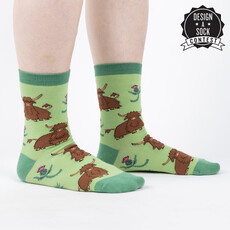 SOCK IT TO ME HARDY HIGHLAND COWS WOMEN CREW