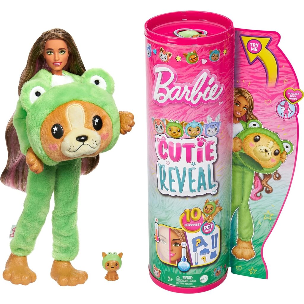 BARBIE BARBIE CUTIE REVEAL COSTUME SERIES GREEN PUPPY/FROG*