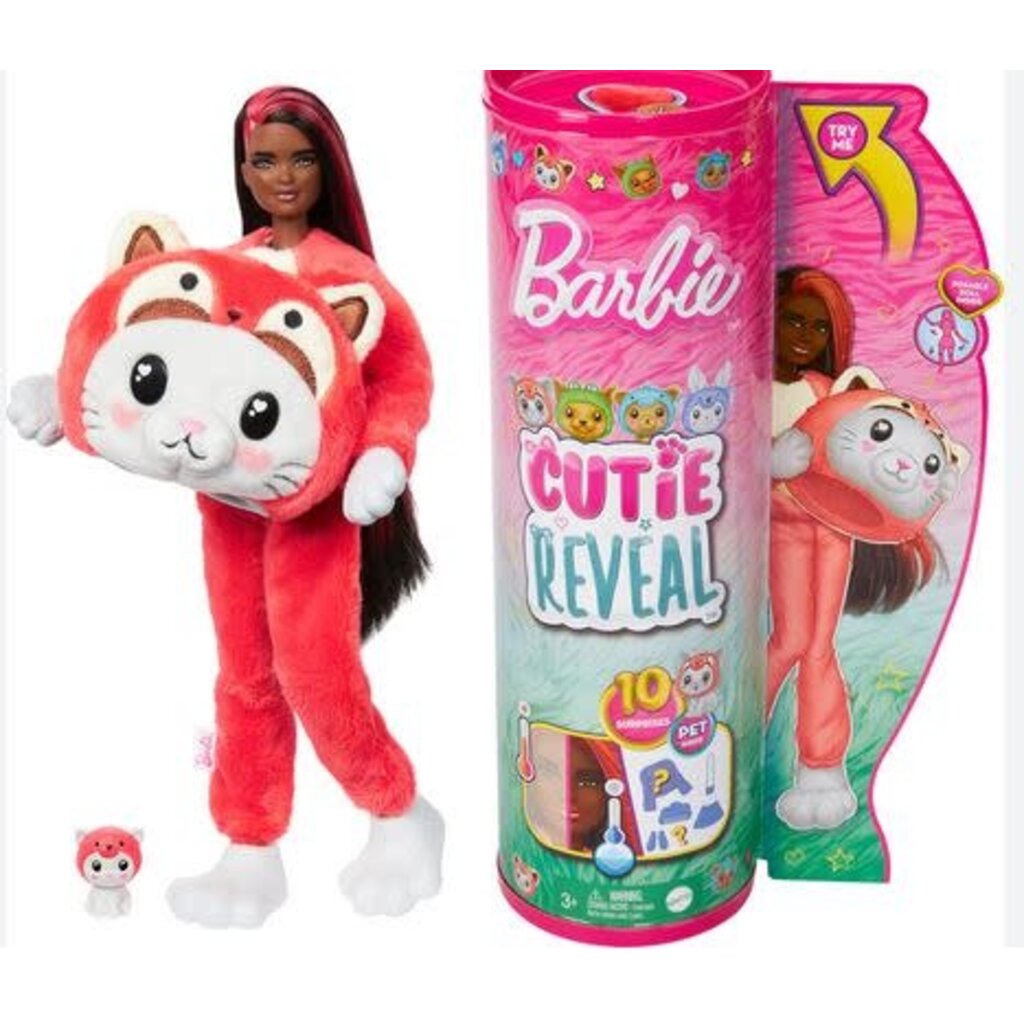 BARBIE BARBIE CUTIE REVEAL COSTUME SERIES RED KITTY/PANDA*