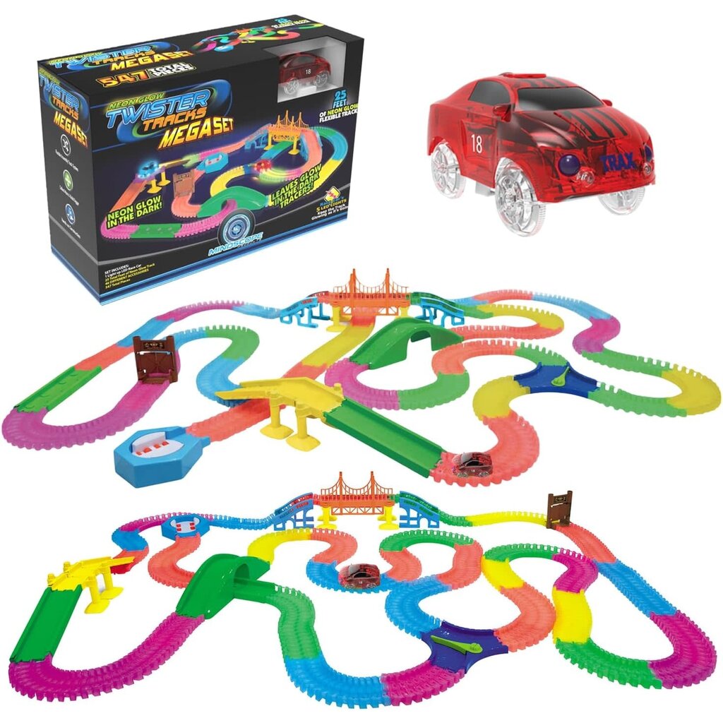 NEON GLOW TWISTER TRACKS MEGA SET