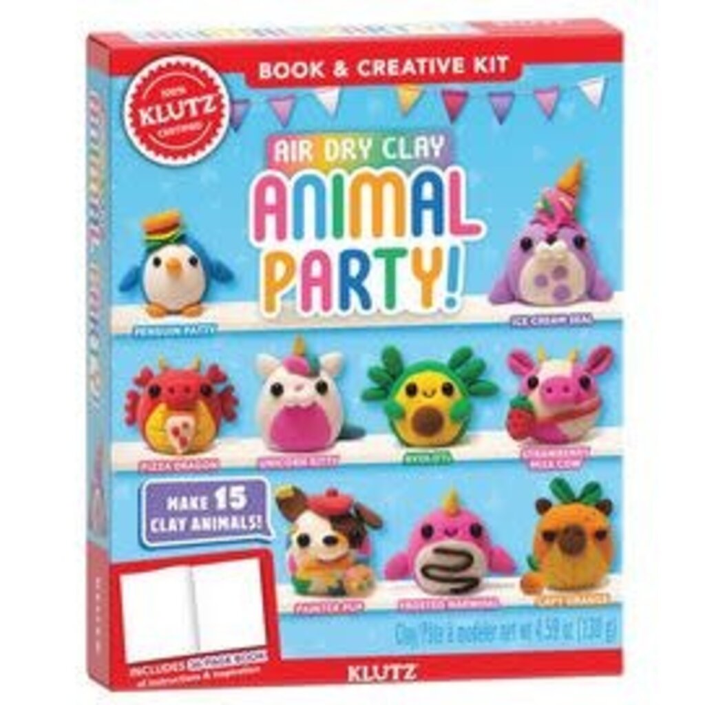 KLUTZ AIR-DRY CLAY ANIMAL PARTY