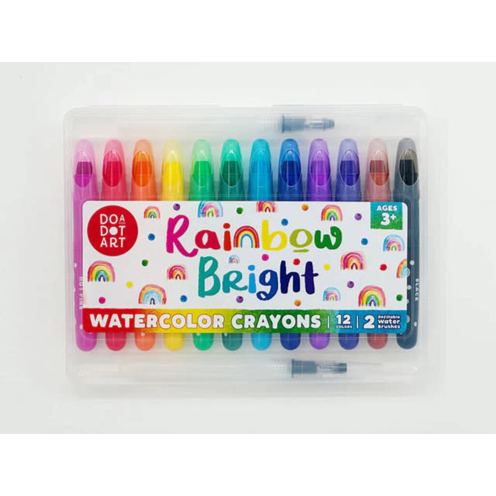 DO A DOT ART! RAINBOW BRIGHT WATERCOLOR CRAYONS