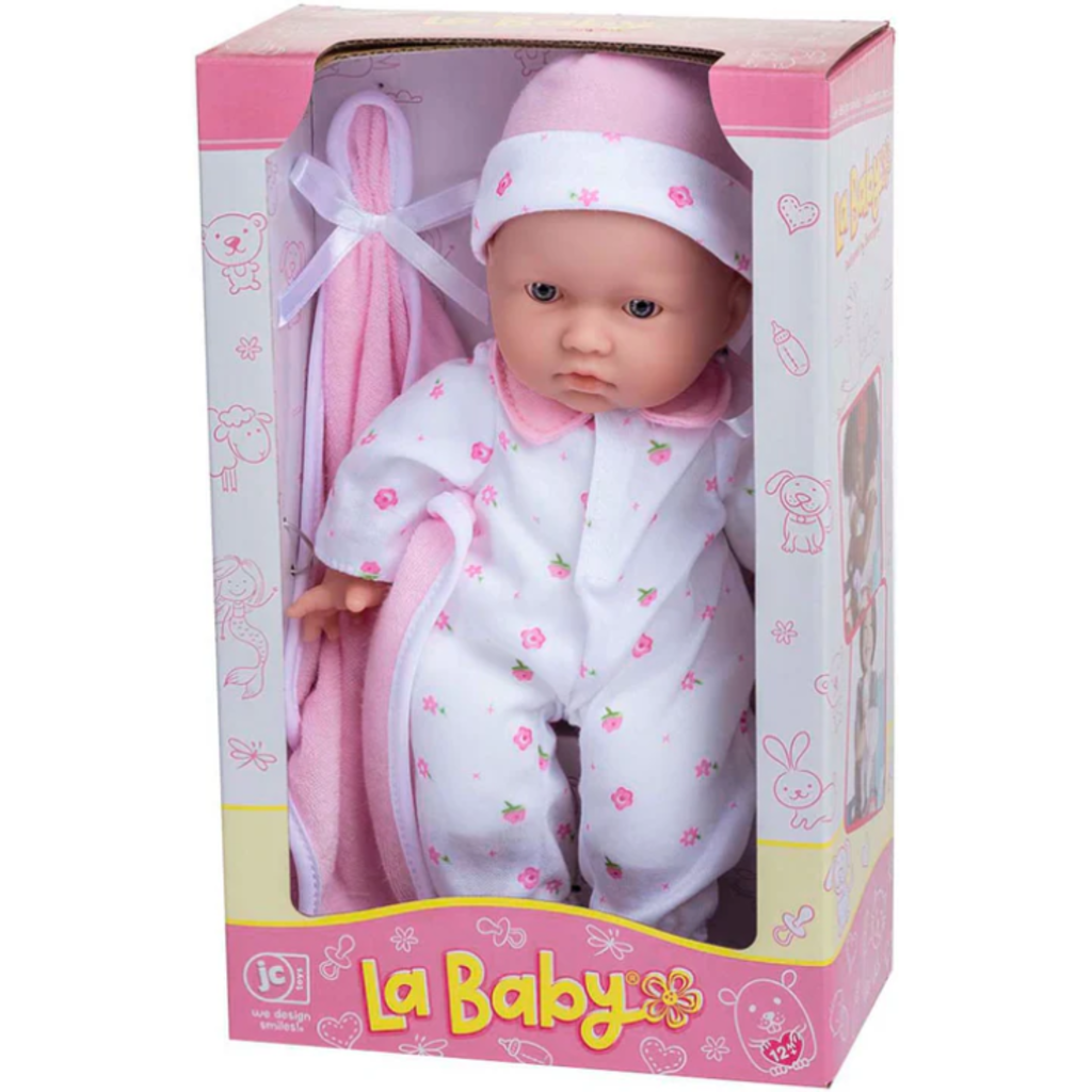 LA BABY 11" DOLL  CAUCASIAN/PINK