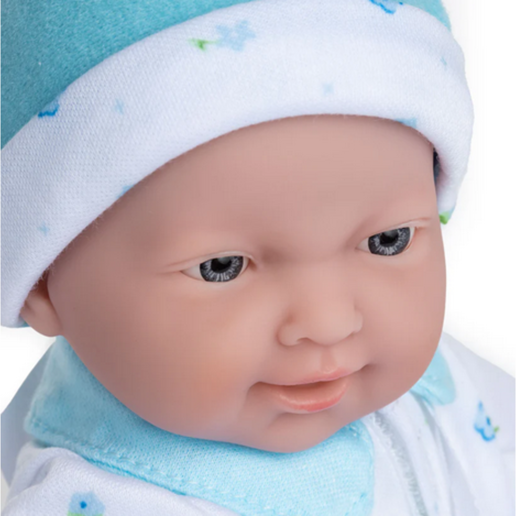 LA BABY 11" DOLL  CAUCASIAN/BLUE