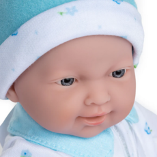 LA BABY 11" DOLL  CAUCASIAN/BLUE