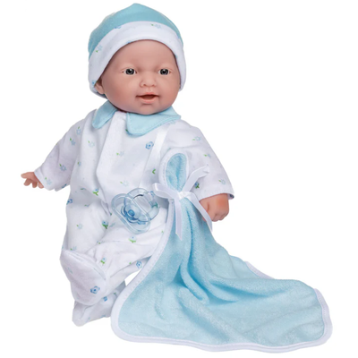 LA BABY 11" DOLL  CAUCASIAN/BLUE