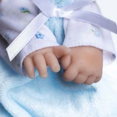 LA BABY 11" DOLL  CAUCASIAN/BLUE