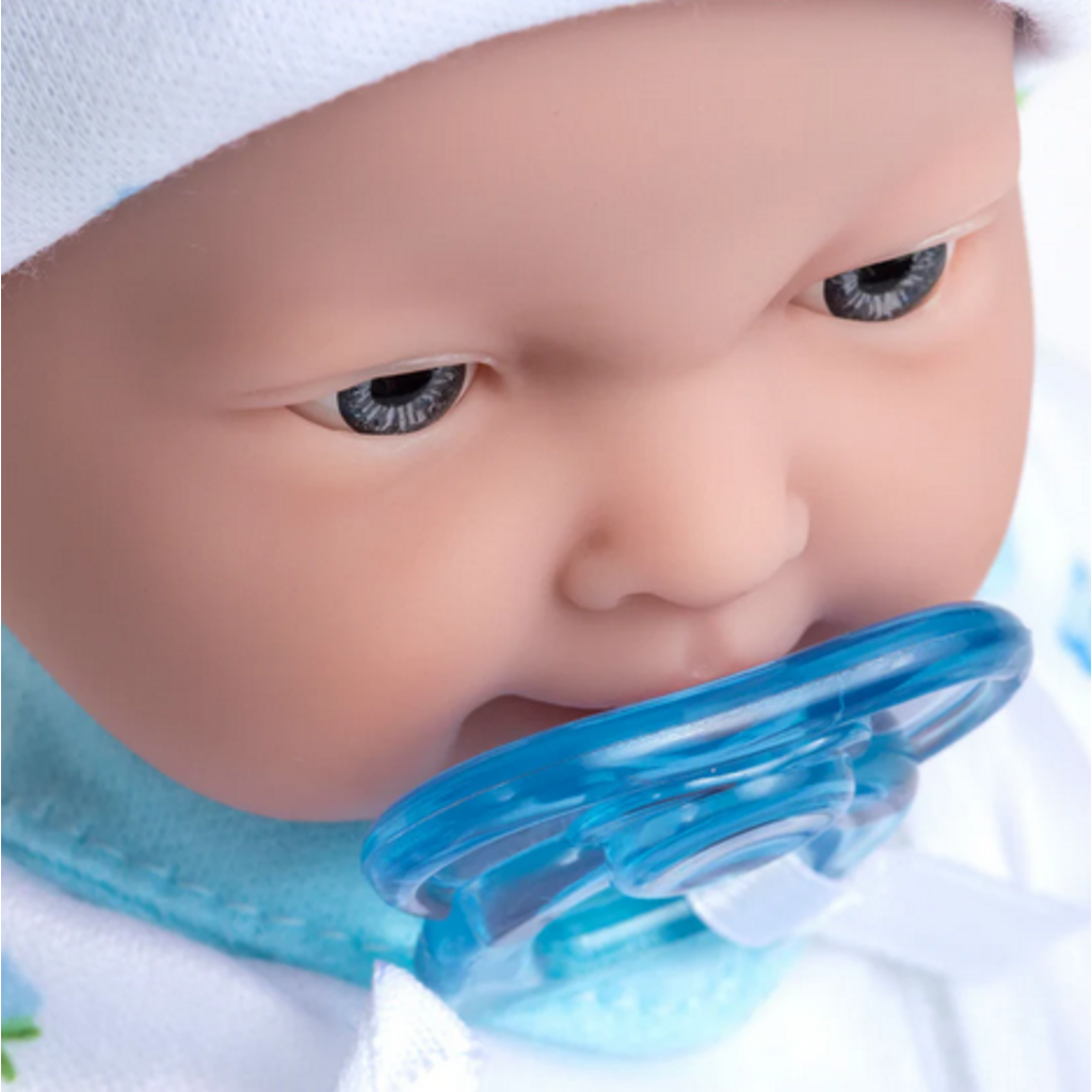 LA BABY 11" DOLL  CAUCASIAN/BLUE
