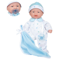 LA BABY LA BABY 11" DOLL  CAUCASIAN/BLUE