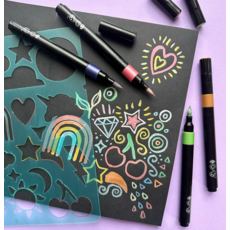 BRIGHT STRIPES METALLIC DREAMS DOODLE PAD