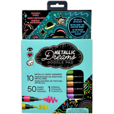 BRIGHT STRIPES METALLIC DREAMS DOODLE PAD