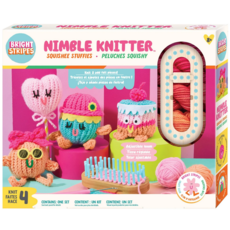 BRIGHT STRIPES NIMBLE KNITTER SQUISHEE STUFFIES