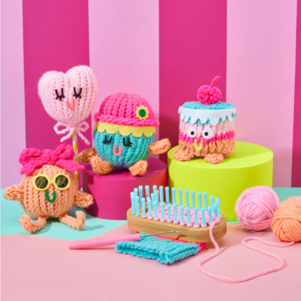 BRIGHT STRIPES NIMBLE KNITTER SQUISHEE STUFFIES