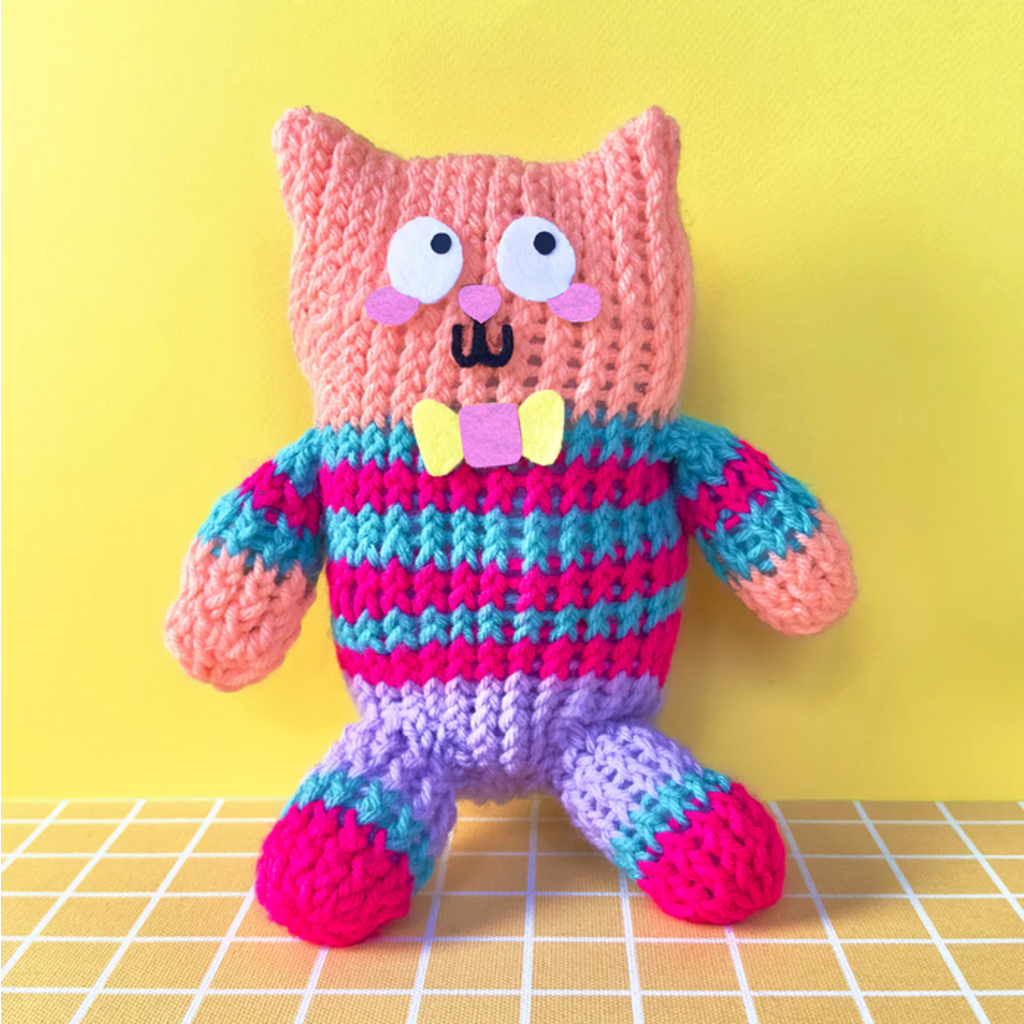 BRIGHT STRIPES NIMBLE KNITTER SQUISHEE STUFFIES