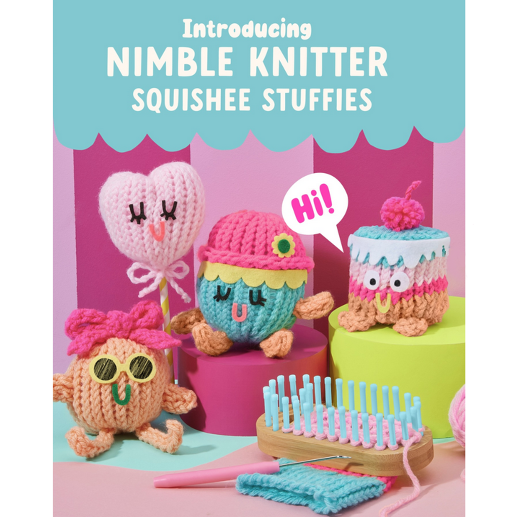 BRIGHT STRIPES NIMBLE KNITTER SQUISHEE STUFFIES