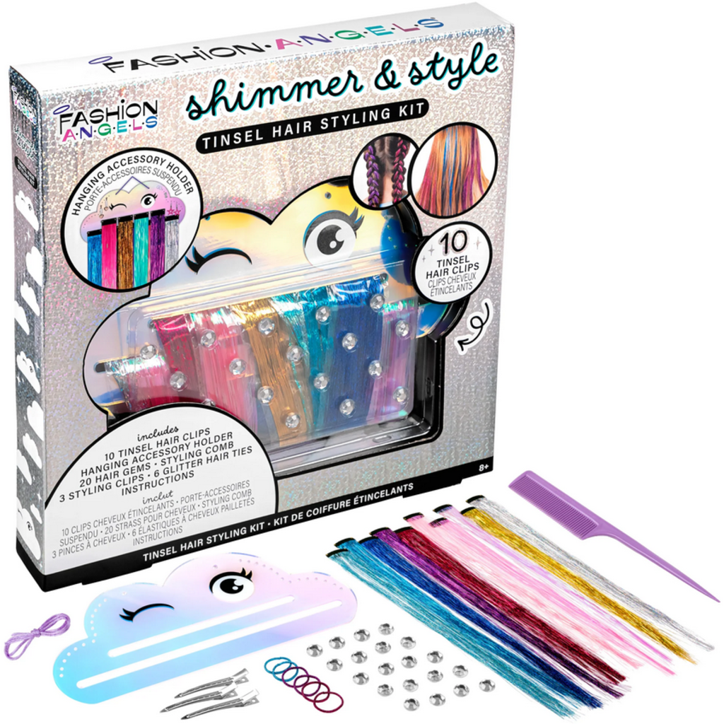 FASHION ANGELS SHIMMER STYLE TINSEL HAIR STYLING KIT