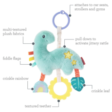 INFANTINO PULL & SHAKE JITTERY PAL DINO