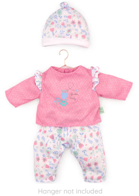 16" DOLL CLOTHES PINK WHITE FLORAL 3 PC