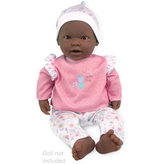 JC TOYS 16" DOLL CLOTHES  PINK WHITE FLORAL 3 PC