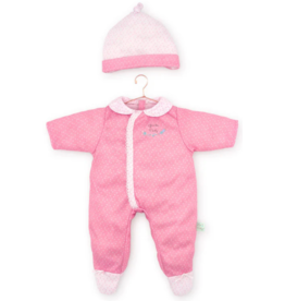 JC TOYS 16" DOLL CLOTHES PINK ONESIE WITH CAP
