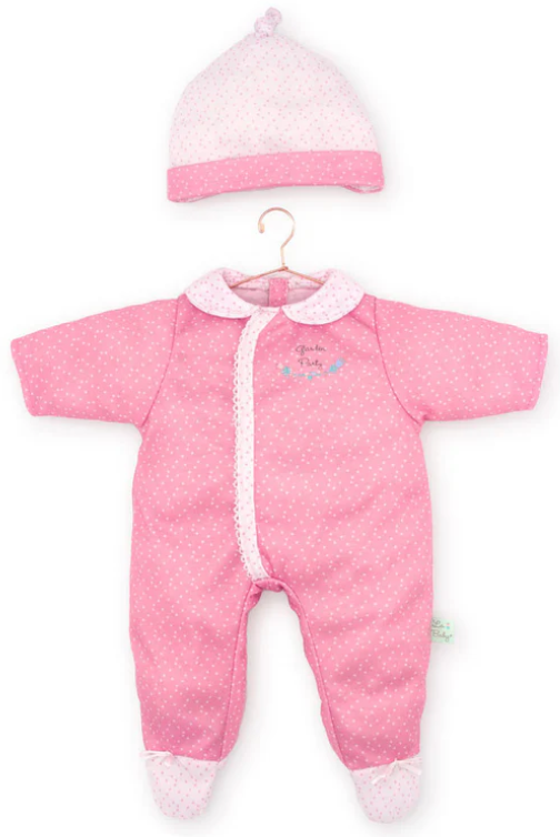 16" DOLL CLOTHES PINK ONESIE WITH CAP