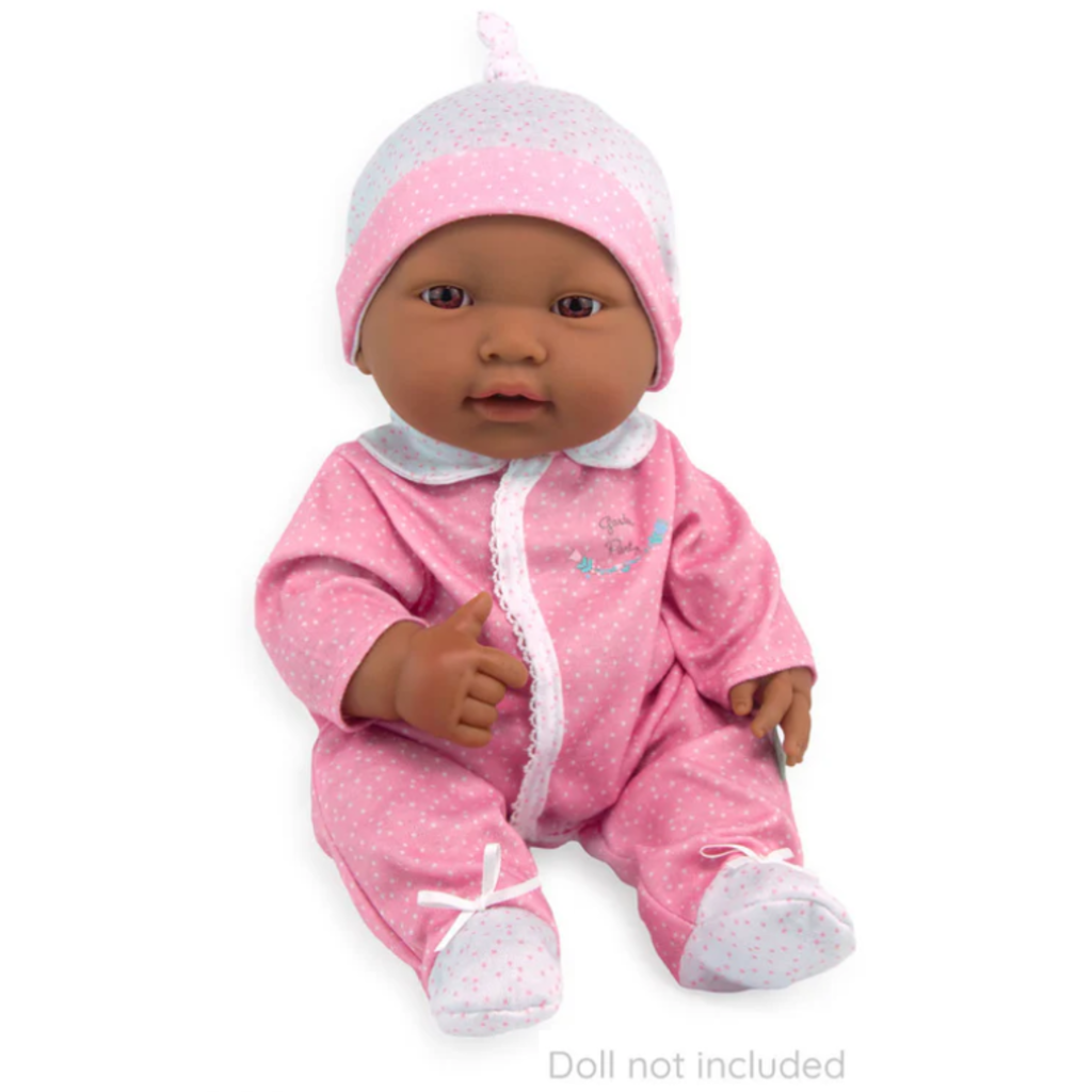 JC TOYS 16" DOLL CLOTHES PINK ONESIE WITH CAP