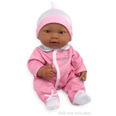 JC TOYS 16" DOLL CLOTHES PINK ONESIE WITH CAP