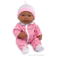 JC TOYS 11" DOLL CLOTHES PINK ONESIE WITH CAP